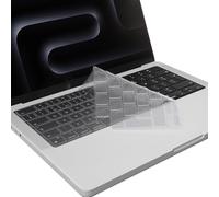 Arisase Ultra Thin TPU Keyboard Cover Skin for MacBook Pro 14"/16" with M5/M4 Chip(A3434/A3112/A3401) Soft Accessories for 2024 MacBook Pro 14.2/16.2 Inch EU/UK Layout (Clear)
