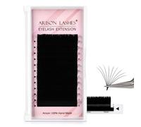 Arison Lashes Easy Fan Lashes Volume Extension Supplies 0.03丨0.05丨0.07丨0.10 Thicknesses B丨J丨C丨CC丨D丨DD丨M丨L Curl Eyelash Extension 1 Second Blooming Flower Fake Lashes Self Fanning (0.03-C-16mm)