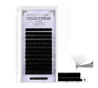 Arison Lashes Easy Fan Lashes Volume Extension Supplies 0.03丨0.05丨0.07丨0.10 Thicknesses B丨J丨C丨CC丨D丨DD丨M丨L Curl Eyelash Extension 1 Second Blooming Flower Fake Lashes Self Fanning (0.07-DD-8-15mix)
