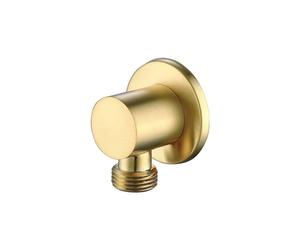 Arissa Brushed Brass Wall Outlet Elbow