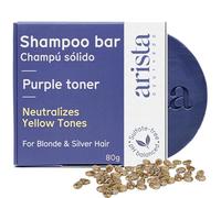 Arista ayurveda Purple Shampoo Bar | Sulfate Free Shampoo | Amla Fruit Powder, Purple Toner & Castor Oil Shampoo | Vegan Shampoo | Paraben Free Shampoo Bar | Solid Shampoo Bar, Pack of 1