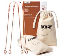 Arista Tongue Scraper 2 Pack, Tongue Cleaners, Copper Tongue Scraper, Ayurveda Products, Bad Breath Treatment for Adults, Copper Tongue Scrapers for
