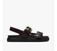 Aristella Bay Leather Sandals Dark Brown