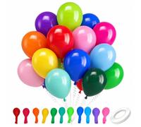Arister Rainbow Balloons 100 Pack 12 Inch Multicolour Latex - Assorted Bright Party Balloons for Kids Birthday Decorations, Baby Shower, Wedding, Gender Reveal, Graduation & Event Decorations