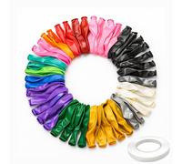 Arister Rainbow Balloons 50 Pack 12 Inch Multicolour Latex - Assorted Bright Party Balloons for Kids Birthday Decorations, Baby Shower, Wedding, Gender Reveal, Graduation & Event Decorations