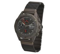 Aristo 3H242-Car Automatic Watch Chronograph Stainless Steel Sapphire SW500 Carbon Stainless Steel Bracelet