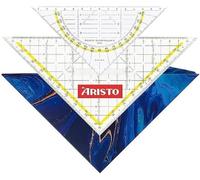 Aristo AR18001B Set 3-in-1 - TZ Triangle AR1650/2 & Set Square AR1552 Including Geocover Protective Case (Triangles with Ink Nubs, Geocover with Holes and Magnetic Closure) Deep Blue