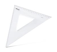 Aristo AR23430 College Square 45° Hypotenuse 30 cm Ink Edges and Faceted Plastic Transparent