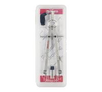 Aristo AR55425 Professional Compass with Adaptor (2 Joints, Maximum Diameter of Drawing Circles 265 mm, Includes Compass Replacement Leads) Silver