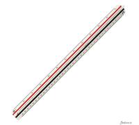 Aristo Reduction Scale Ruler White Plastic 30cm For Blueprint Floor Plans 1:2...