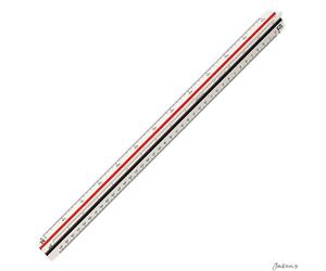 Aristo Reduction Scale Ruler White Plastic 30cm For Blueprint Floor Plans 1:2...