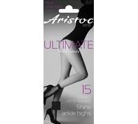 Aristoc 15 Denier Ultimate Shine Ankle Highs - Black Black S/M