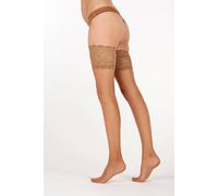 Aristoc Women's 10 Denier Sensuous Lace Top Hold Ups - Nude | Size: Medium Aristoc Nude M