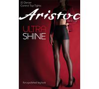 Aristoc Women's 10 Denier Ultra Shine Control Top Tights - Mid Grey | Size: Large Aristoc Mid Grey L