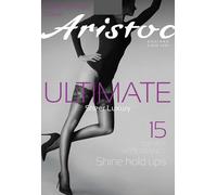 Aristoc Ultimate Sheer Luxury Shine Hold Ups 15 Denier (Medium - Large, Black)