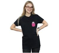 Aristocats Marie Chest Cotton Boyfriend T-Shirt Disney Black L