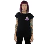(S, Black) Disney Womens/Ladies Aristocats Marie In Cup Breast Print Cotton T-Shirt