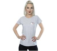 Aristocats Marie Sweet Backside Breast Print Cotton T-Shirt Disney Grey S