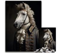 Aristocrat Horse JigsawPuzzle 1000 Pieces for Adults Paper Jigsaw Puzzles for Adults for Family Interactive Game 1000 PCS(38x26cm)