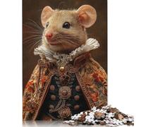 Aristocrat Mouse Puzzles 500 Pieces Wood Puzzle Jigsaws for Adults Educational Game Challenge Toy 500pcs (52x38cm)