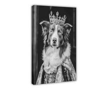 Aristocratic Australian Shepherd, Vintage Dogt, Renaissance Painting, Portrait, Quirky Animals, Art Wall Decoration Poster Family Bar Restaurant Garage Cafe Art Sign Gift 24x36inch(60x90cm)