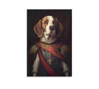 Aristocratic Beagle Poster Funny Dog Wall Art Renaissance Dog Portrait Poster Quirky Animal Art Home Decor Poster Posters For Bedroom Canvas Poster Wall Art Decor Print Picture Paintings for Living Ro