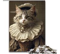 Aristocratic Cat Jigsaws Puzzles 1000 Pieces for Adults Gifts, for Age 14 Years And over Stress Relief Christmas Game Presents for Women (size 26x38cm)