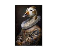 Aristocratic Duck, Funny Animal Decor Canvas Poster Wall Art Decor Print Picture Paintings for Living Room Bedroom Decoration 16x24inch(40x60cm)