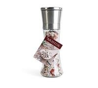 ARISTOS Refillable salt mill with coarse sea salt ceramic grinder 200 g (Mediterranean herbs)