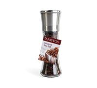 ARISTOS Refillable salt mill with coarse sea salt ceramic grinder 200 g (smoked sea salt)