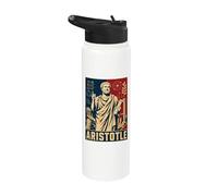 Aristotle Classical Greek Philosopher Logic Symbol Stainless Steel Insulated Water Bottle
