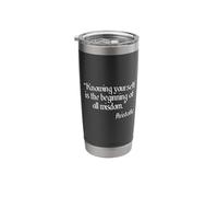 Aristotle Knowing Yourself Quote Stainless Steel Insulated Tumbler