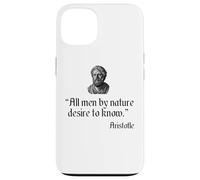 Aristotle Quote All Men By Nature Desire To Know Philosophy Case for iPhone 13