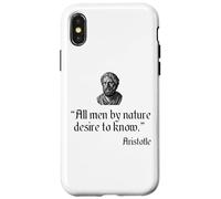 Aristotle Quote All Men By Nature Desire To Know Philosophy Case for iPhone X/XS