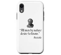 Aristotle Quote All Men By Nature Desire To Know Philosophy Case for iPhone XR