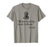 Aristotle Quote All Men by Nature Desire to Know Philosophy T-Shirt