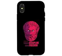 Aristotle Quote Through Discipline Comes Freedom Philosopher Case for iPhone X/XS