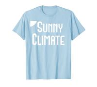 Arisu Sunny Climate T-Shirt - Women's Unisex Cartoon Pattern T-Shirt - Blue - Size S - Short Sleeve - Classic Fit - Imported