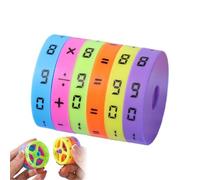 Arithmetic Learning Toy, Cylinder Arithmetic Cube, Math Intelligence Cubes, Colorful Number Rotation Math Game, Preschool Educational Toy For Boys & Girls, Interactive STEM Skill