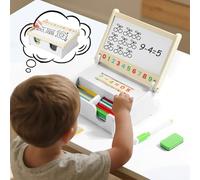 Arithmetic Math Toy Set - Educational Wooden Game - First Second Grade Math Educational Toys | for Development Enlightenment Birthday Activities Christmas Classroom