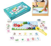 Arithmetic Math Toy Set - Fine Motor Skills Hand-Eye Coordination Activity - Math Learning Games - for 3-5 Years Old Preschoolers Children Boys Girls Birthday School