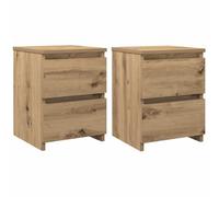 vidaXL Bedside Cabinets 2 pcs Aritisan Oak 30x30x40 cm Engineered Wood