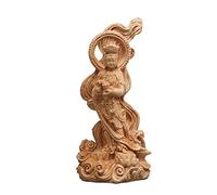 Aritjt Solid Wood Cypress Guan Yin Statue, Goddess of Compassion and Mercy, Protector of Women, Brown, FIGURINE