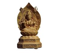 Aritjt Solid Wood Thousand-Hand Guan Yin Statue Quan Yin Statue Buddhist Avalokiteshvara Kuanyin/Buddhism Statue on Lotus -Best Chinese Feng Shui Gifts