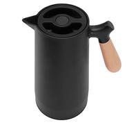 Aritynu 1L Thermal Coffee Carafe, 12h Insulation with Beech Wood Handle