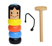 Aritynu Traditional Japanese Wooden Man Stage Toy, Self-Rebuilding Magic | Wood Construction, 3x3x10cm Size, Fun Close Up Stage Prop, Requires Performer-audience Distance, for Children Ages 3 and Up