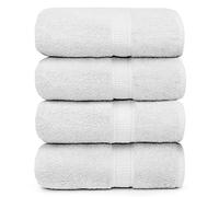 Ariv Collection Premium Bamboo Cotton Bath Towels - Natural, Ultra Absorbent and Eco-Friendly 30" X 52" (White)