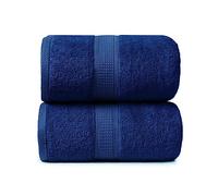 Ariv Premium Jumbo Bath Towels Pack of 2, Extra-Large 35" X 70" Bath Sheets, 100% Cotton, Super Soft, Highly Absorbent, Quick Dry, Durable, Great Value & Quality, Perfect for Home & Bathroom - Denim