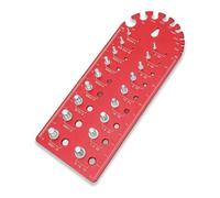 Arivend Portable Nut and Bolt Fine Thread Nut and Bolt Size Gauge, Versatile Thread Chaser Set Easy Install,Red