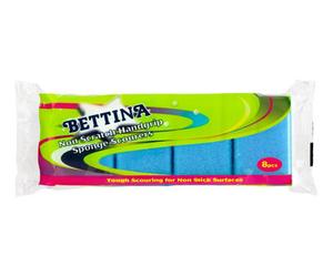 Arix Bettina B328W 10Pc Shaped Handgrip Nonscratch Sponge Scourer Green/white